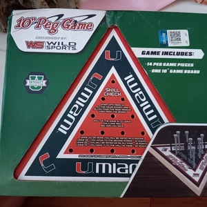 10" Peg Game University of Miami, NIB - Picture 1 of 11