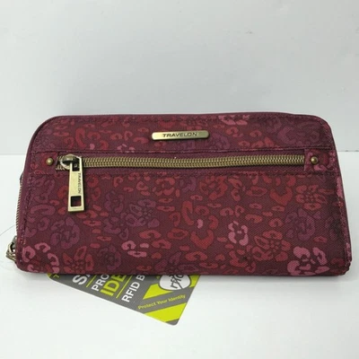 Muñequera billetera Travelon para mujer con bloqueo RFID con cremallera única ¡Nueva en caja! Foto 1 de 4