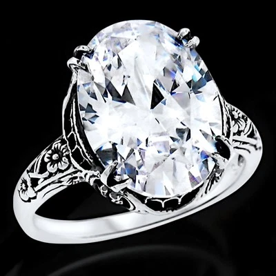 ANILLO FILIGRANA PLATA ESTERLINA MACIZA 925 CIRCONITA CÚBICA ESTILO NUEVO DE COLECCIÓN 946 Foto 1 de 4