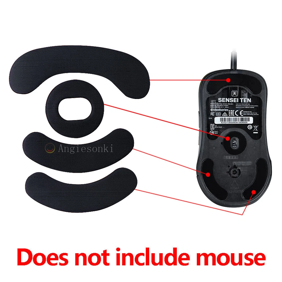 2 Sets Hotline Games Mouse Feet Mouse Skates for steelSeries Sensei Ten Mouse - Image 1 of 4