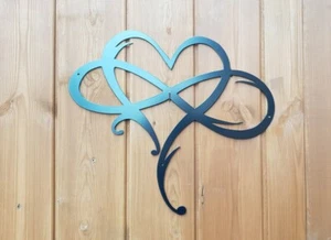 Metal Wall Art Infinity Heart made from 2mm Steel Gift for her Present Mother - Picture 1 of 2