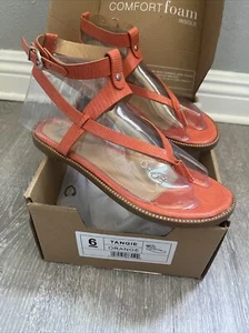 JOURNEE COLLECTION SCHUHE TANGIE ORANGE SANDALEN Größe 6 Neuwertig - Bild 1 von 10