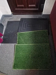 Pet Toilet with Tray & Faux Turf Green 76x51x3 cm WC, damaged corner - Picture 1 of 3