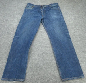 VTG Levis 501 Jeans Mens 36x34 Blue Regular Straight Button Fly (Fits 34x31.5) - Picture 1 of 13