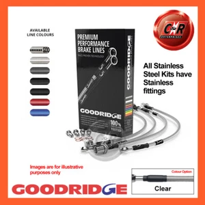 Mangueras de freno transparentes de acero Goodridge para Ferrari 400/GT/i 1977-1984 SFE1200-8C-CL - Imagen 1 de 5