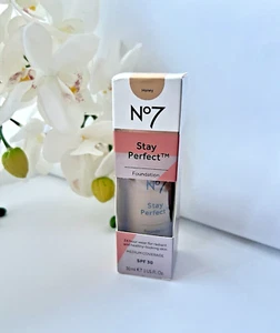 No7 Stay Perfect Foundation Medium Coverage SPF30 30ml HONEY - Picture 1 of 4