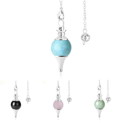 Quartz Pendant Radiesthesia Crystal Natural Divination Gem Stone Dowsing Pendule - Image 1 of 4