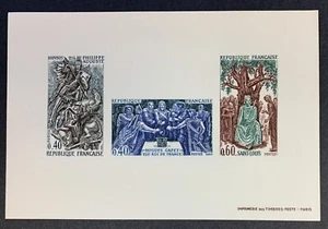 France, 1967, Scott #1109-1201, 3 Kings of France, Large Die Proof - Picture 1 of 1