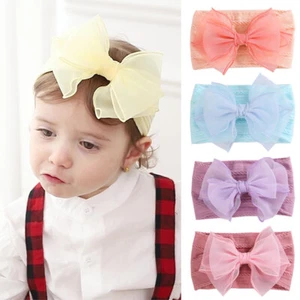 Accessoires Pour Cheveux D'enfants Couleur Unie Turban Large En Nylon Doux 1 ~ - Foto 1 di 25