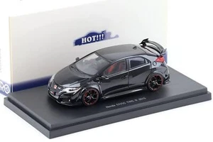 1:43 Ebbro Honda Civic Type R 2015 Giapponese License Plate Crystal Black Pearl - Foto 1 di 3