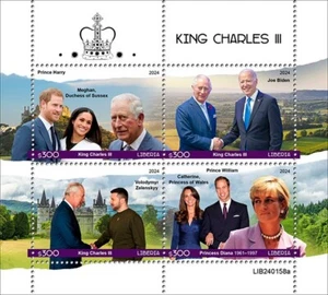 LIBERIA 2024 KING CHARLES III SHEET MINT NH - Picture 1 of 1