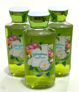 3x Bath & Body Works Gardenia & Fresh Rain Shea & Vitamin E Shower Gel 10 oz - Picture 1 of 2
