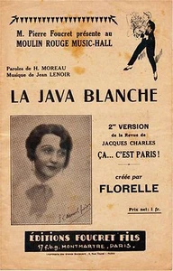 Partition alt partitur sheet music = Florelle - La java blanche - Picture 1 of 1