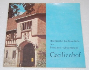 Cecilienhof Prospekt Broschüre Informationsbroschüre Potsdam DDR 1981 12 Seiten - Bild 1 von 2
