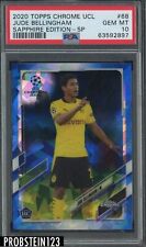 2020 Topps Chrome UCL Soccer Sapphire #68 Jude Bellingham RC Rookie SP PSA 10