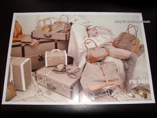PRADA 2 pagine PRINT AD primavera 2006 SASHA PIVOVAROVA Steven Meisel CALZINI DA INDOSSARE