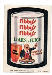 1974 Wacky Packages Series 7 FIBBYS Tan Back - Picture 1 of 2