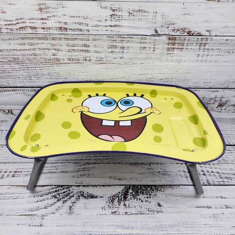 SpongeBob SquarePants 2004 Viacom Metal TV Lap Tray Foldable Legs Kidz Trays Cover