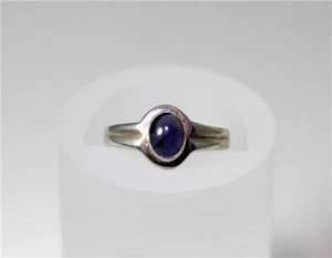 Precioso anillo cabujón de amatista de plata esterlina tallas 9,5-8503 - Imagen 1 de 5