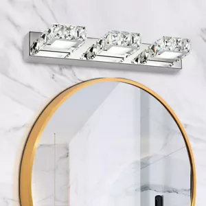 Modern LED Crystal Mirror Light Bathroom Toilet Wall Lamp Fixture Vanity lamp US - Picture 1 of 27