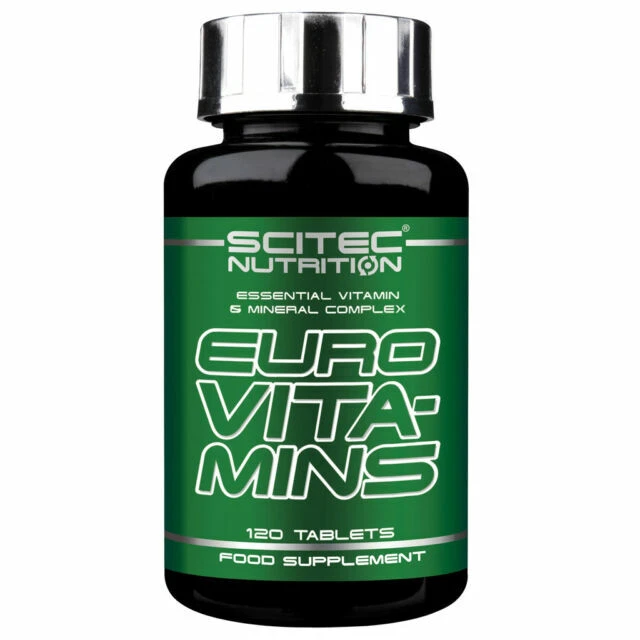 Scitec Nutrition EURO VITA-MINS Integratore Multivitaminico Completo 120 Compresse - Verde