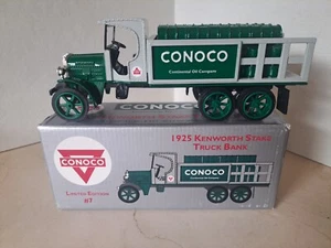 NEW VINTAGE ERTL CONOCO 1925 KENWORTH STAKE TRUCK BANK #7 1993 - Picture 1 of 6
