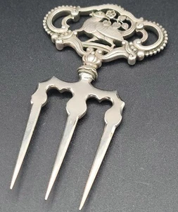 Swedish 830 Silver Arts & Crafts Bread Fork Rare Solid Silver Bird Stenungsund - Picture 1 of 8
