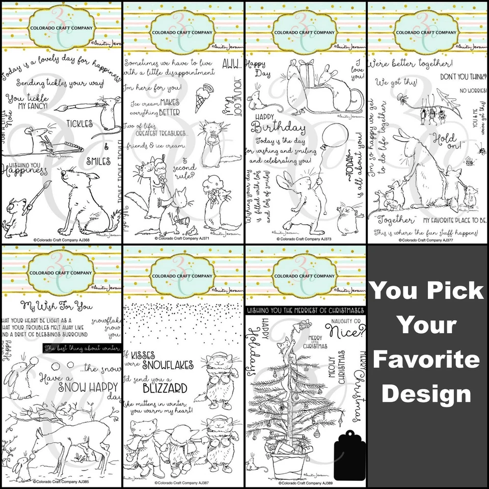Colorado Craft Company Clear Stamps or Dies (Designs by Anita Jeram) YOU PICK - Image 1 of 1