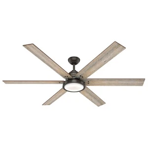 Hunter 70" Warrant Indoor Ceiling Fan with Wall Control , Noble Bronze 59397 - Picture 1 of 4