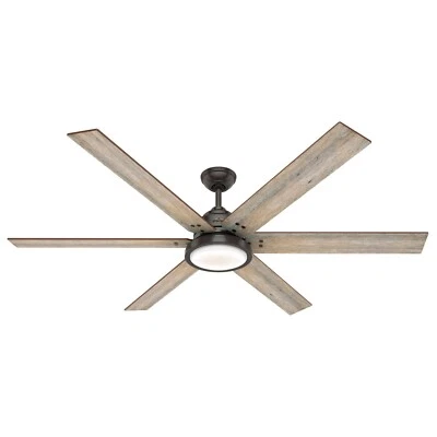 Hunter 70" Warrant Indoor Ceiling Fan  with Wall Control , Noble Bronze 59397 - Image 1 of 4