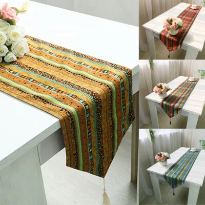 Bohemian Table Runner Table Cloth Wedding Dining Room Kitchen Home Decor Kitchen - Image 1 of 4