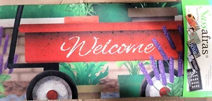 Evergreen - Red Welcome Wagon - Tappetino interruttore Sassafras 10" x 22" - Foto 1 di 6
