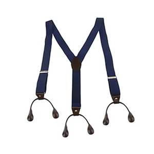 1 Stück Knopflöcher Glieder Marineblau Farbe Herren Elastisch Hosenträger Unisex Hosenträger - Bild 1 von 7