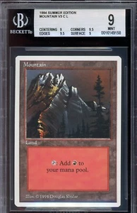 COMO NUEVO BGS 9 Summer Magic/MTG Mountain {Red Sky} ~ QUAD++ 9.5 ~ ¡MÁS RARO QUE ALFA!! - Imagen 1 de 2
