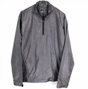 PGA Tour Pro Series Jacket Men's Large L Windbreaker Gray Quarter Zip Pullover - Picture 1 of 7