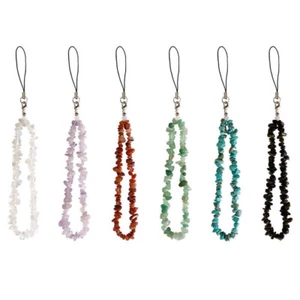 Mobile Strap Phone Charm Beads Chain Jewelry Crystal Stone Anti-Lost Lanyard NEW - Zdjęcie 1 z 16