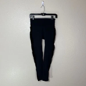 SPANX Ponte Velvet Side Stripe Leggings in Very Black Size Small - Picture 1 of 7