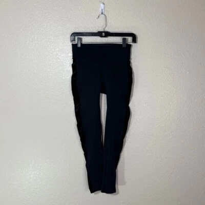 SPANX Ponte Velvet Side Stripe Leggings in Very Black Size Small - Image 1 of 4