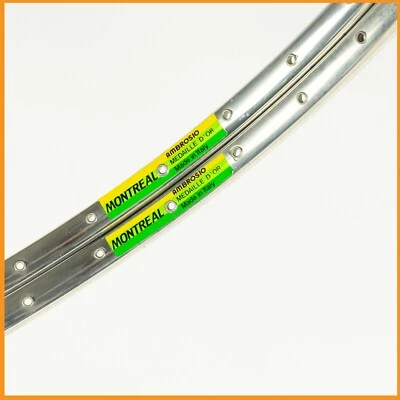 NOS AMBROSIO MONTREAL 32 HOLES RIMS ROAD BIKE BICYCLE VINTAGE 700C TUBULAR 80S - Image 1 of 4