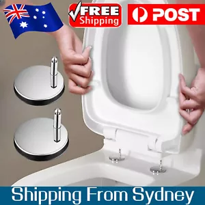 1Pairs Stainless Steel Toilet Lid Hinge Screw Buckle Easy To Install Universal - Picture 1 of 15