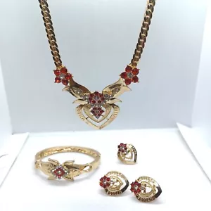 Women Valentine's Day, Wedding Gift Jewelry set heart shape Necklace. - Picture 1 of 8