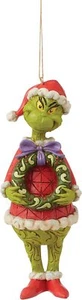 Enesco Jim Shore Dr. Seuss The Grinch Holding Wreath Hanging Ornament 96408 - Picture 1 of 2