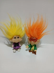 Vintage 1993 Burger King Kids Club Glow In The Dark Troll Puppen-Snapy & I/Q - Bild 1 von 6