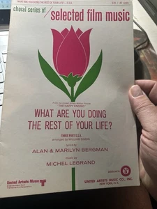 1970 SSA 6x9 Choral Movie Sheet Music THE HAPPY ENDING Michel Legrand - Picture 1 of 2