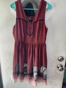 Hit Topic Exclusive Collab Over The Garden Wall Forest Scene Dress Size Medium - Picture 1 of 8