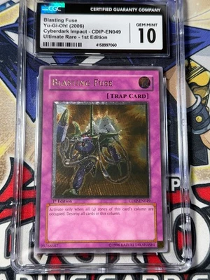 Yugioh CGC 10 Blasting Fuse CDIP-EN049 1st Edition Ultimate Rare - Image 1 of 4