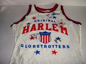 Harlem Globetrotters Trikot Herren XL weiß handsigniert Reebok #27 um 1990 - Bild 1 von 10
