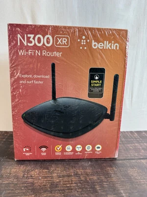 NEW Sealed Belkin N300 XR Wi-Fi® N Router  F9K1007 - Fast Shipping - Image 1 of 4