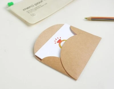 9x6cm 10/20 Pack Lovely Handmade Mini Brown Kraft Paper Event Party Envelopes A - Image 1 of 3