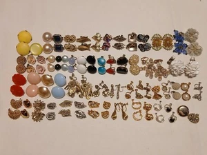 Vintage Ohrclips & Schraubverschluss - 100+ Stück - 13 Paar signiert - Bild 1 von 22